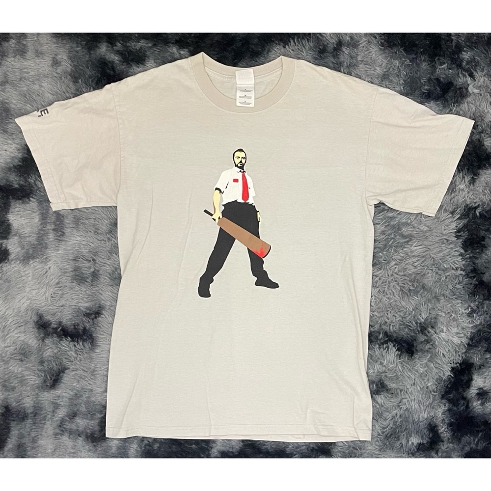 Gildan Shaun of the Dead Promo 'Aim for the Head' Grey T-Shirt